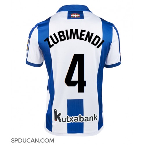 Muški Nogometni Dres Real Sociedad Martin Zubimendi #4 Domaci 2024-25 Kratak Rukav